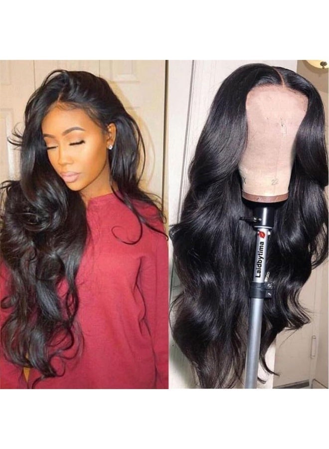 Joudi Long Wavy Black Wigs for Women Synthetic Heat Resistant Wig 26 Inches Natural Looking Realistic Wigs for Daily Party Use（Black） - Image 4